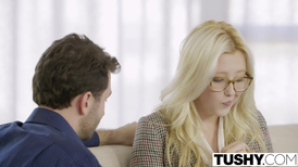 Pasty blonde Samantha Rone gets dominated anally