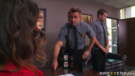 Ashley Adams fucked by a pair of horny policemen