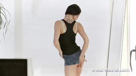 Young babe with perky tits teases a horny BF into sex