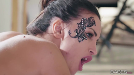 Alyssia Kent fucked by a blond man with tattoos