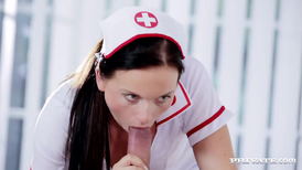 Hot nurse Natalee getting her asshole creampied