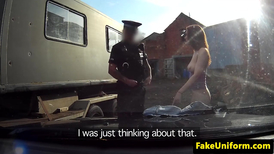 British redhead fucked by a horny police officer