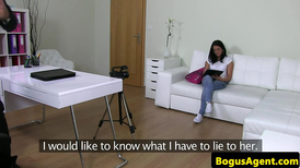 MMF threesome after the interview for a whore