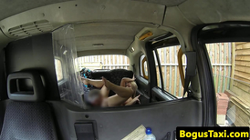 Taxi driver fucks his blonde cougar passenger