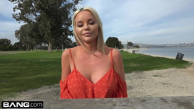 MILF with immense breasts poses for POV porn