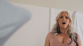 Man can't conceal boner and penetrates the blonde