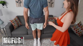Flexible girl takes off her dress for screwing