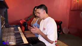 PLUS-SIZE Piano Teacher Takes Off Her School Nymph's Condom fury-rage Max Betancur & Carla Morelli
